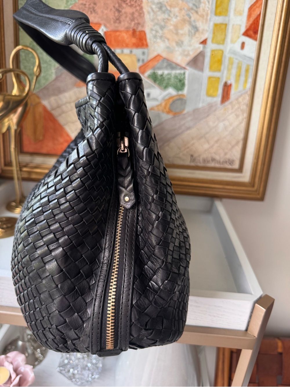 Massimo Dutti braided π― leather with Tassel and Studs Timeless luxury Chic Boho - Picture 3 of 13